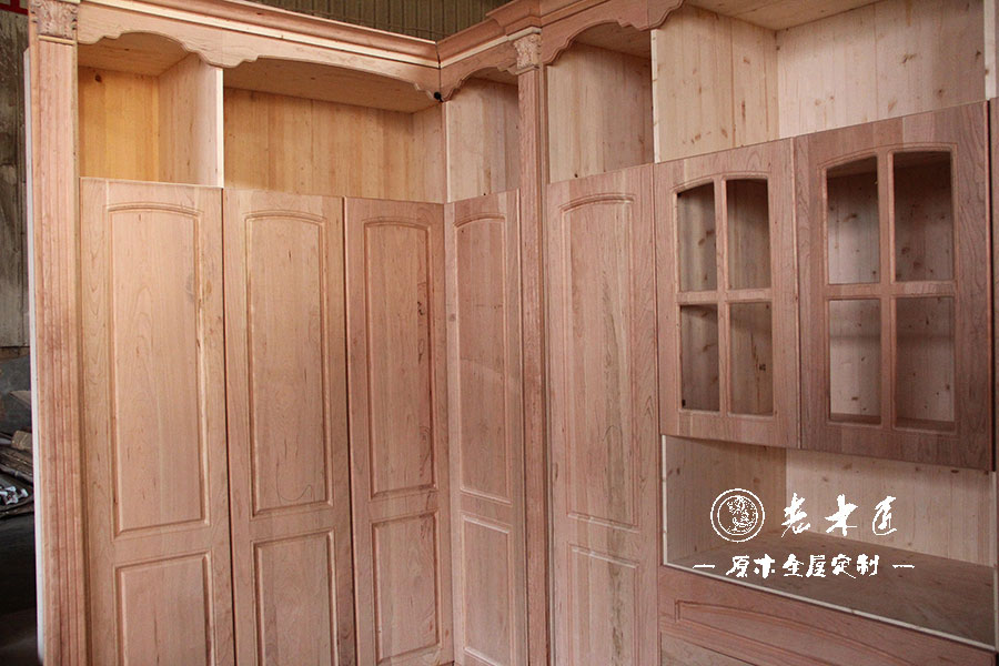 老木匠車間原木衣柜試組裝
