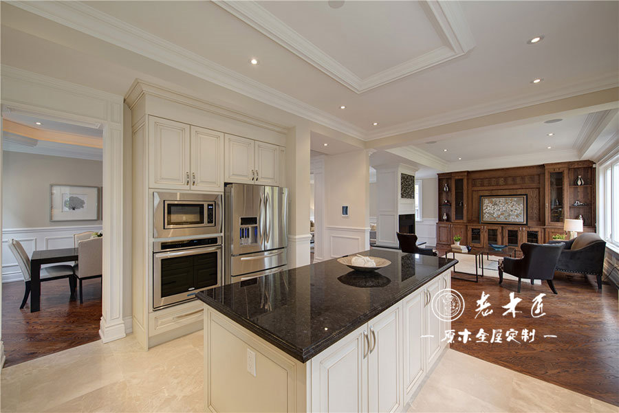 美式原木廚房定制圖片