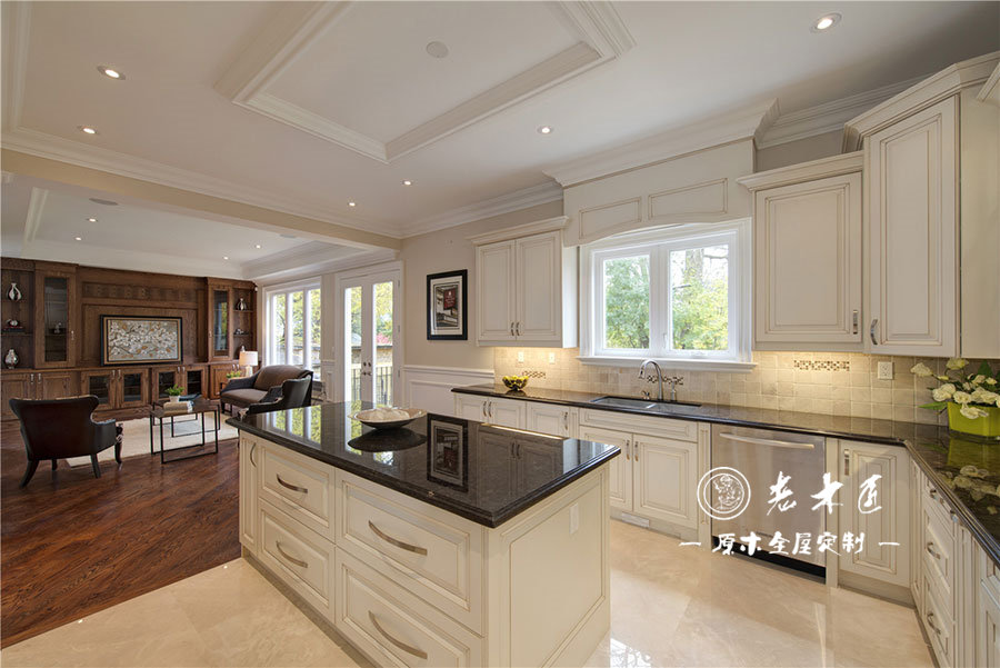 美式原木廚房定制圖片