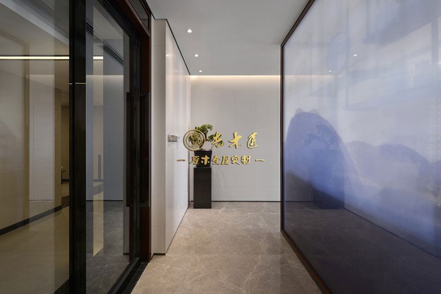 公寓樣板房新中式原木定制效果圖