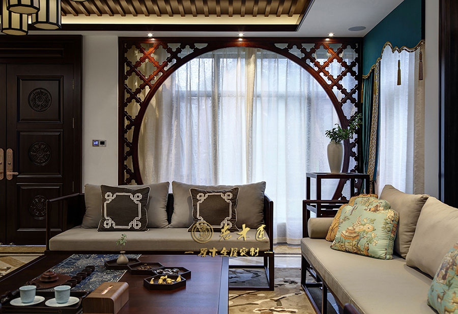 新中式原木全屋定制圖片