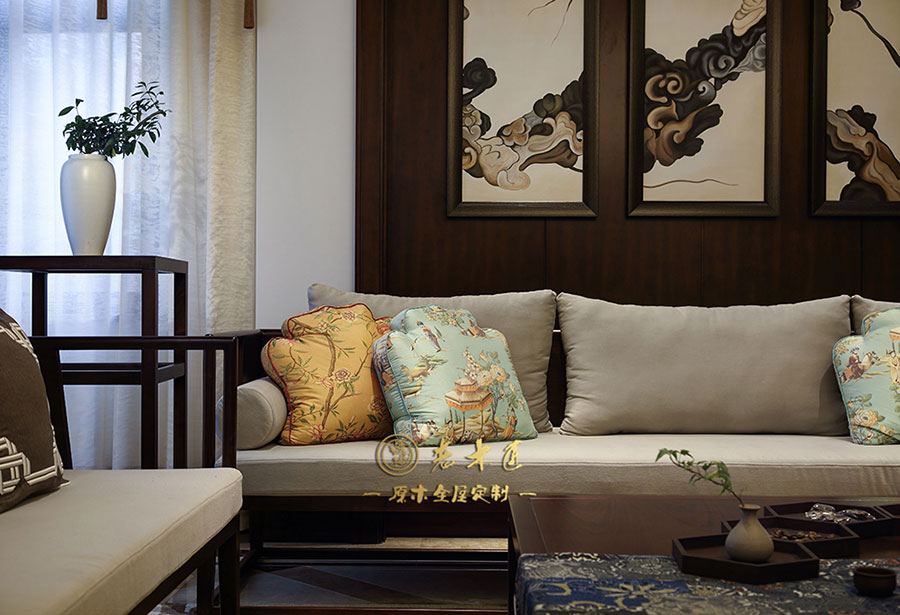 新中式原木全屋定制圖片