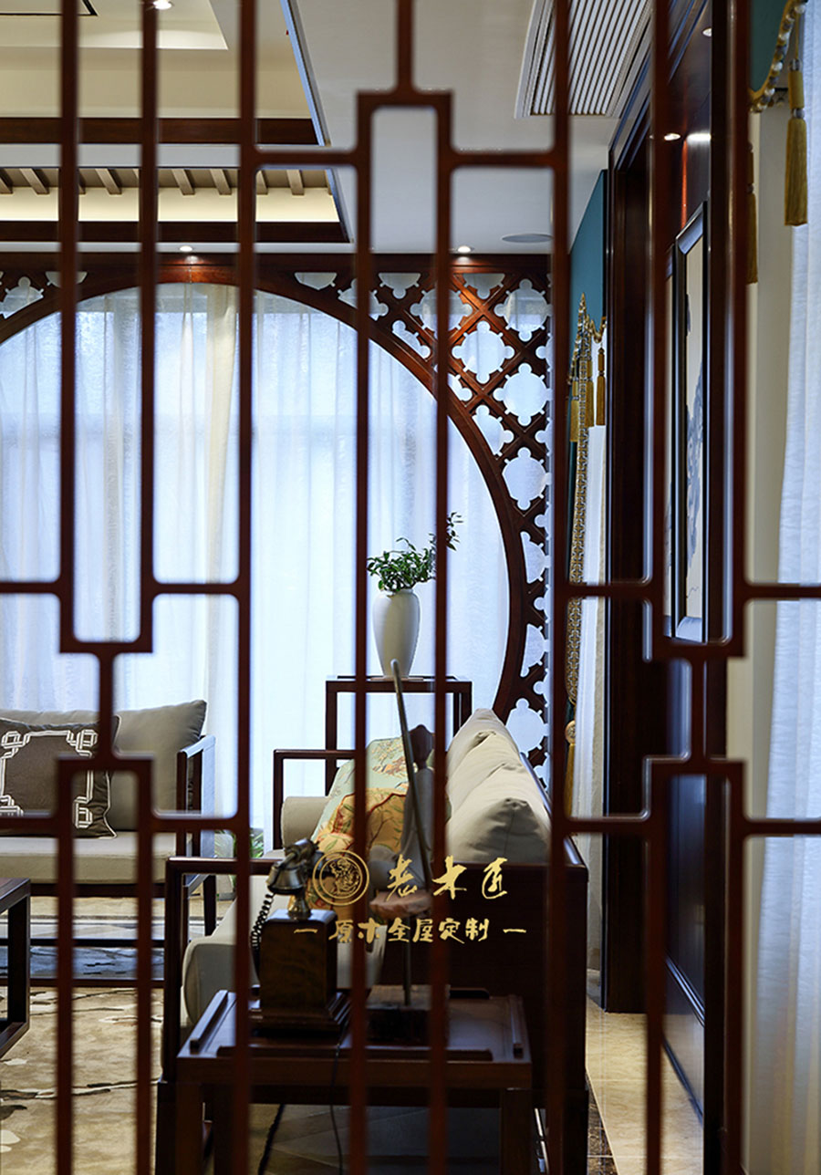 新中式原木全屋定制圖片