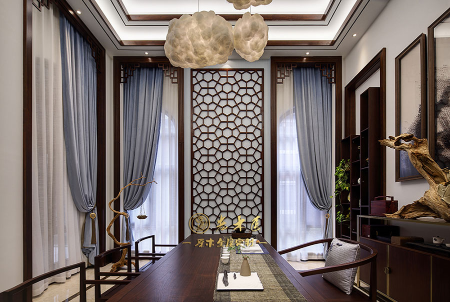 新中式原木全屋定制圖片