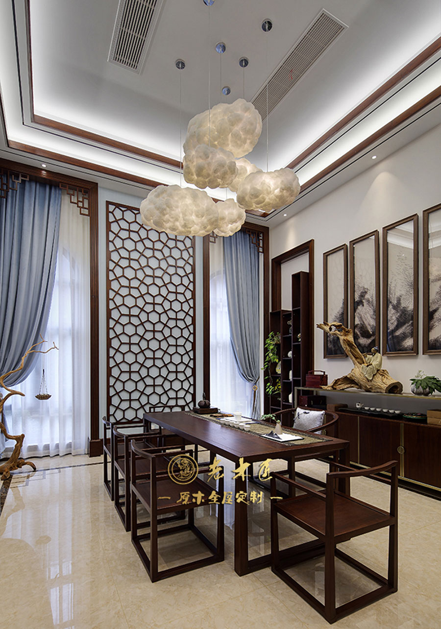 新中式原木全屋定制圖片