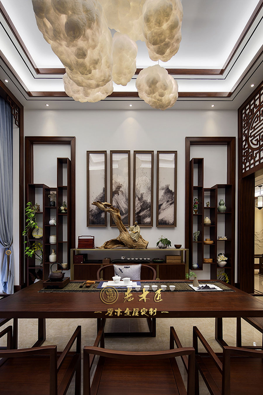 新中式原木全屋定制圖片