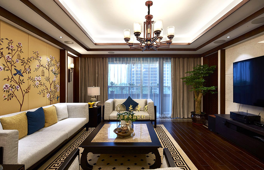 新中式原木全屋定制效果圖