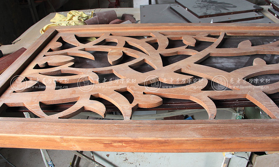 老木匠原木屏風(fēng)花格