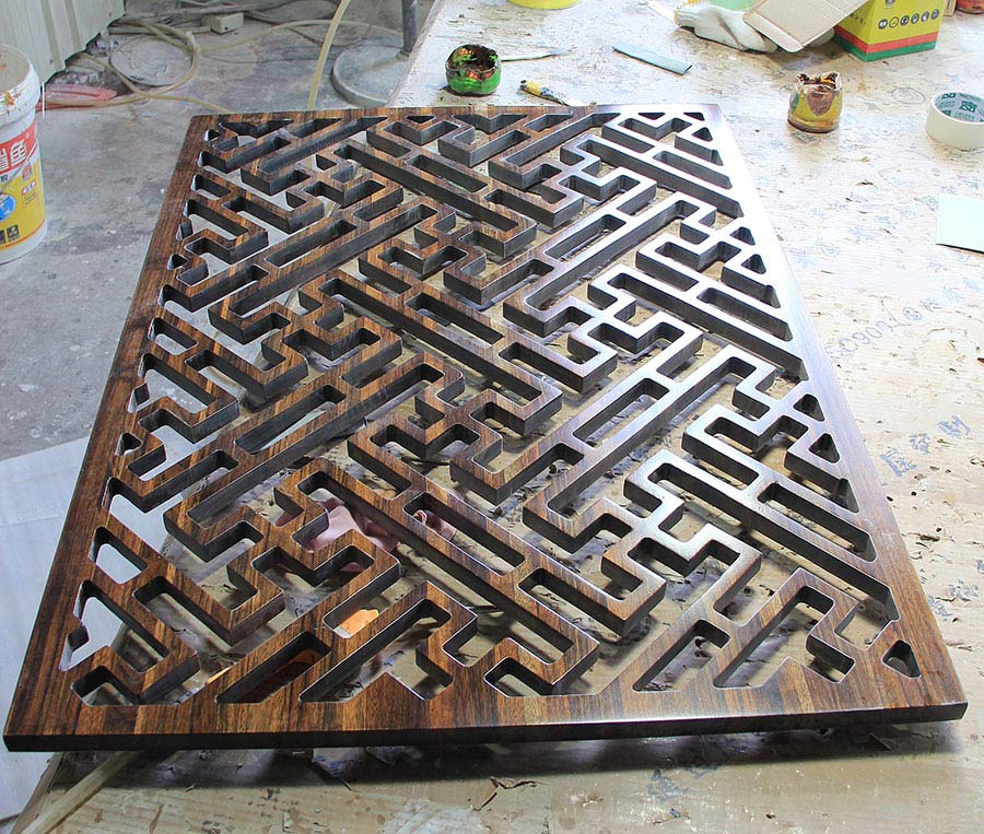 老木匠原木屏風(fēng)花格