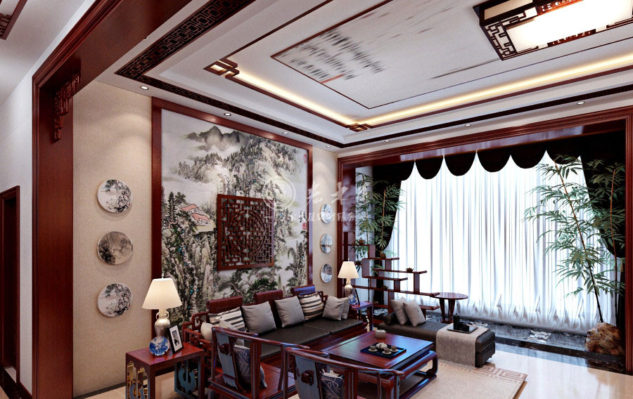 中式風格別墅原木全屋定制