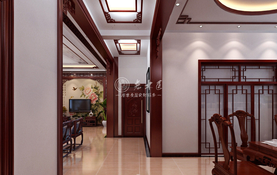 中式風格別墅原木全屋定制