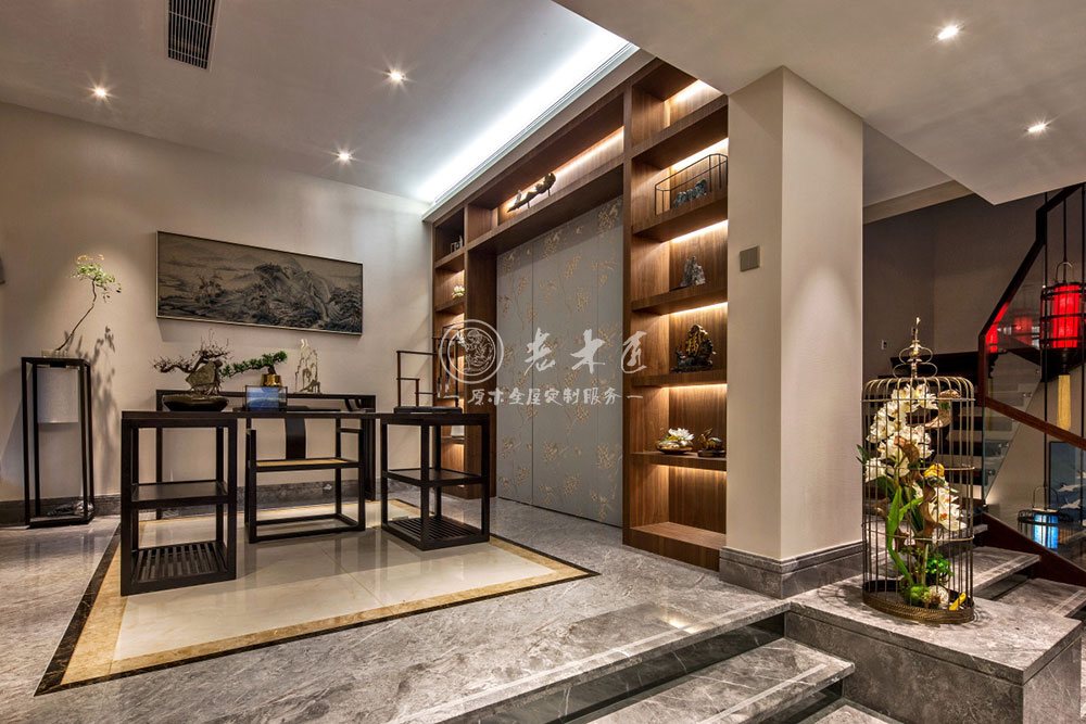 新中式原木家居效果圖