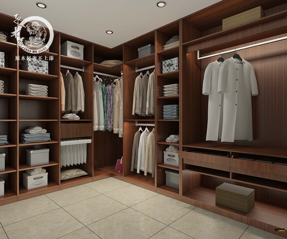 極簡(jiǎn)輕奢衣帽間效果圖