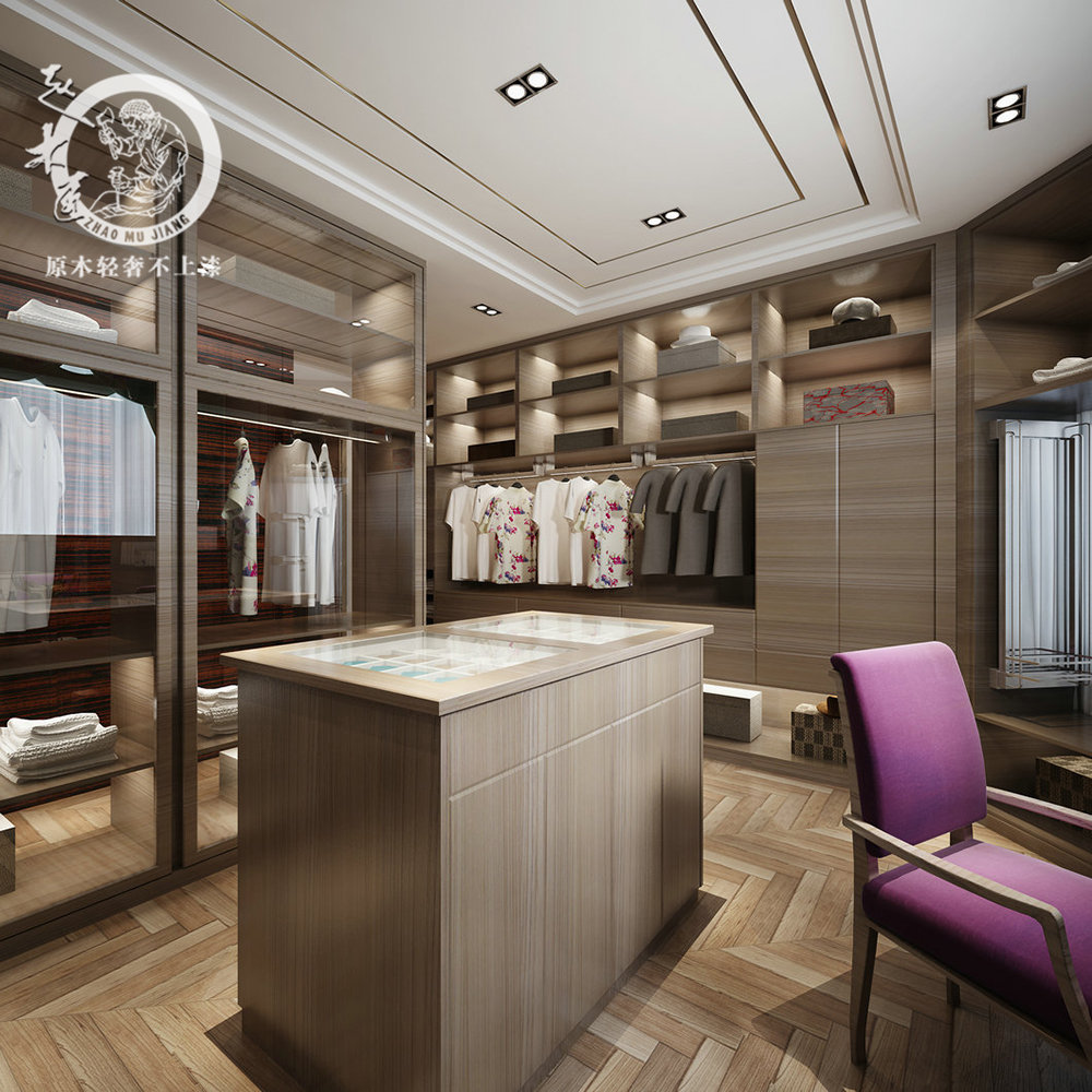 極簡(jiǎn)輕奢衣帽間效果圖