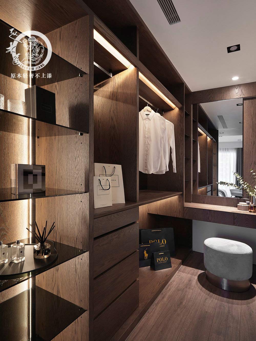 極簡(jiǎn)輕奢衣帽間效果圖