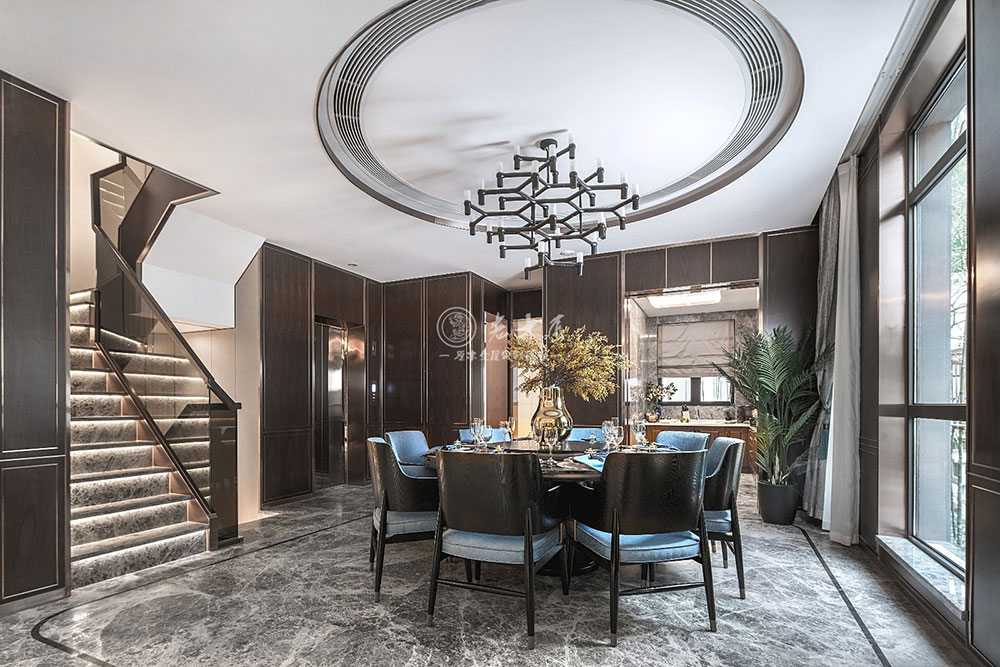 現(xiàn)代新中式別墅原木定制