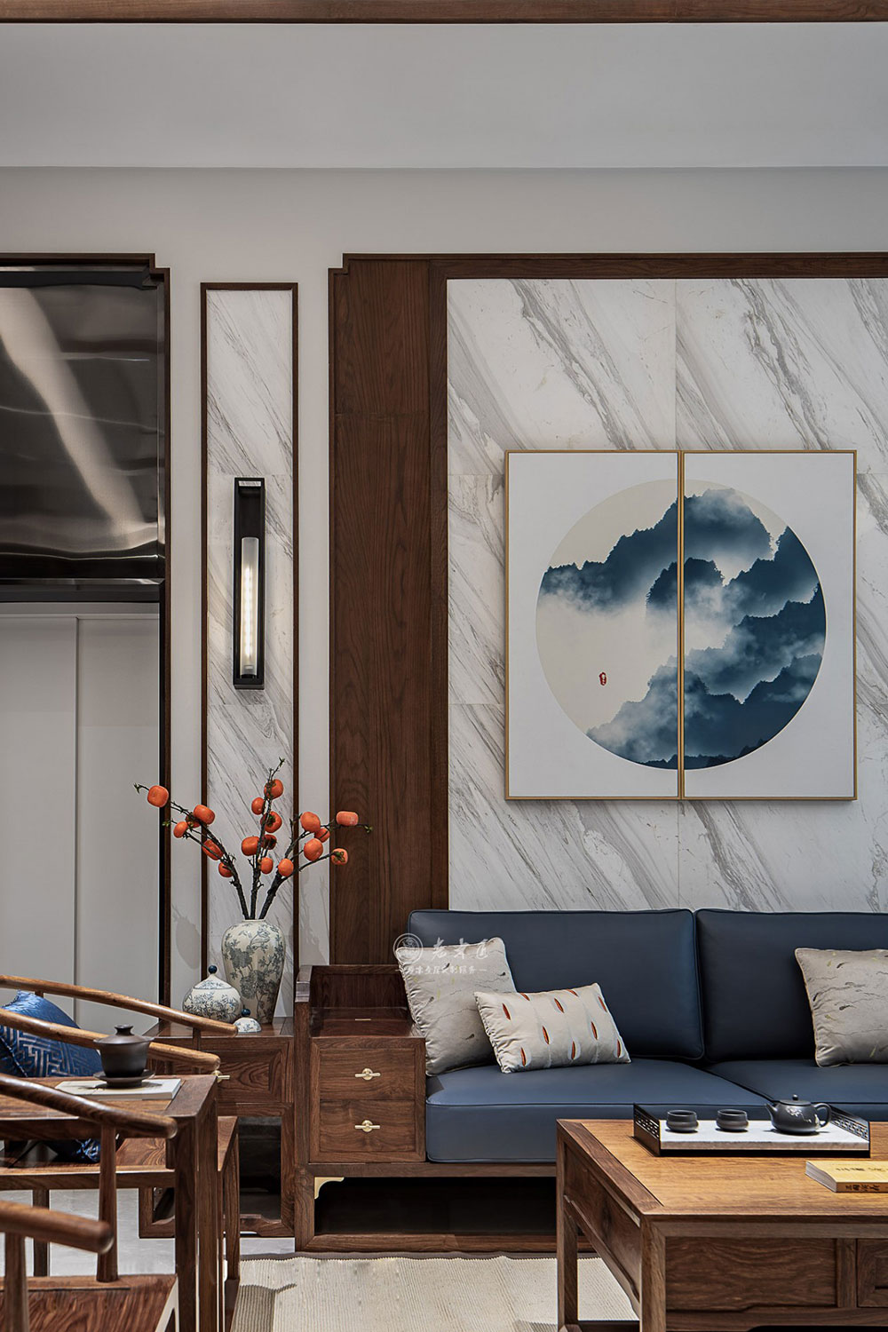 別墅新中式原木全屋定制