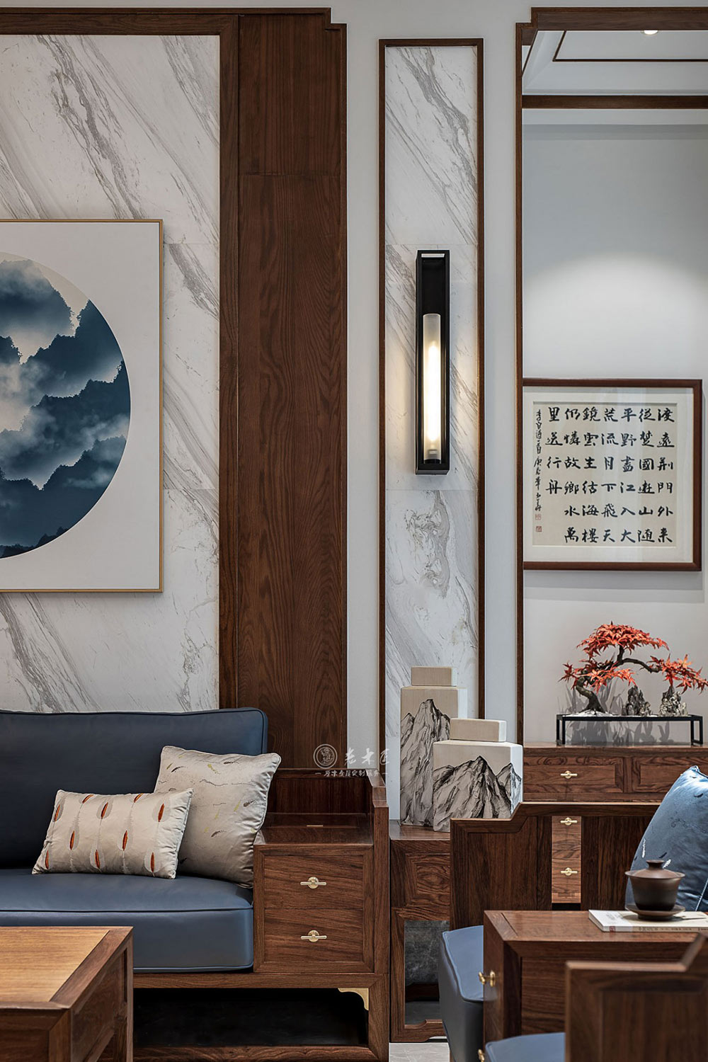 別墅新中式原木全屋定制