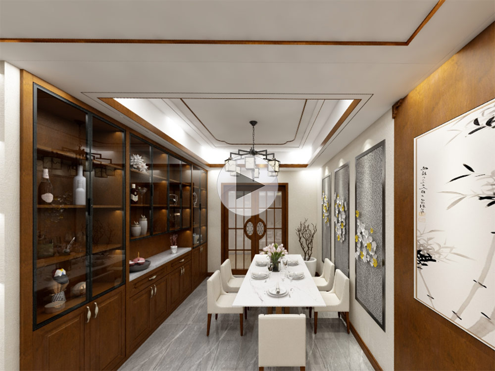 新中式全屋定制VR效果圖