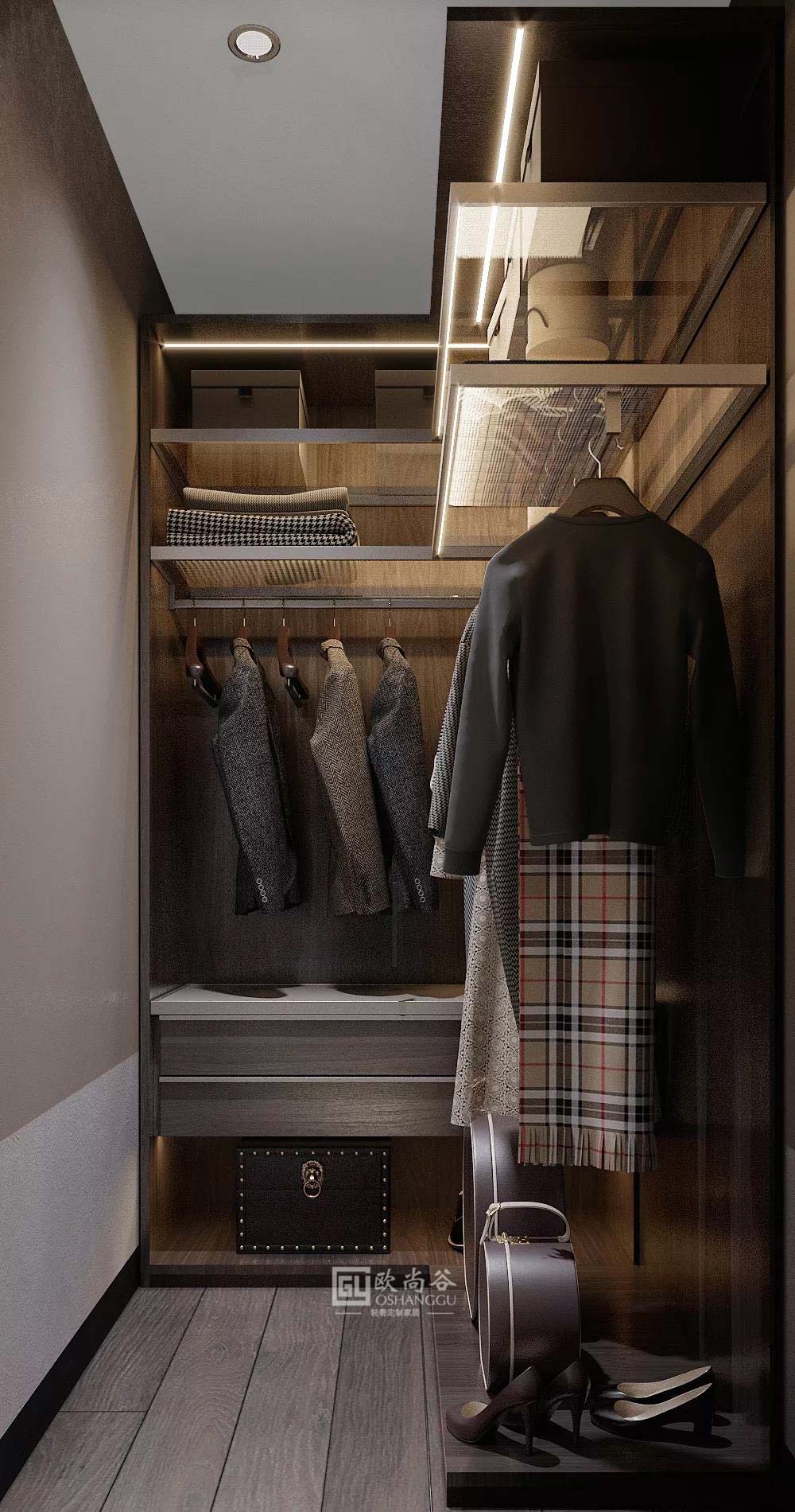 極簡輕奢衣帽間