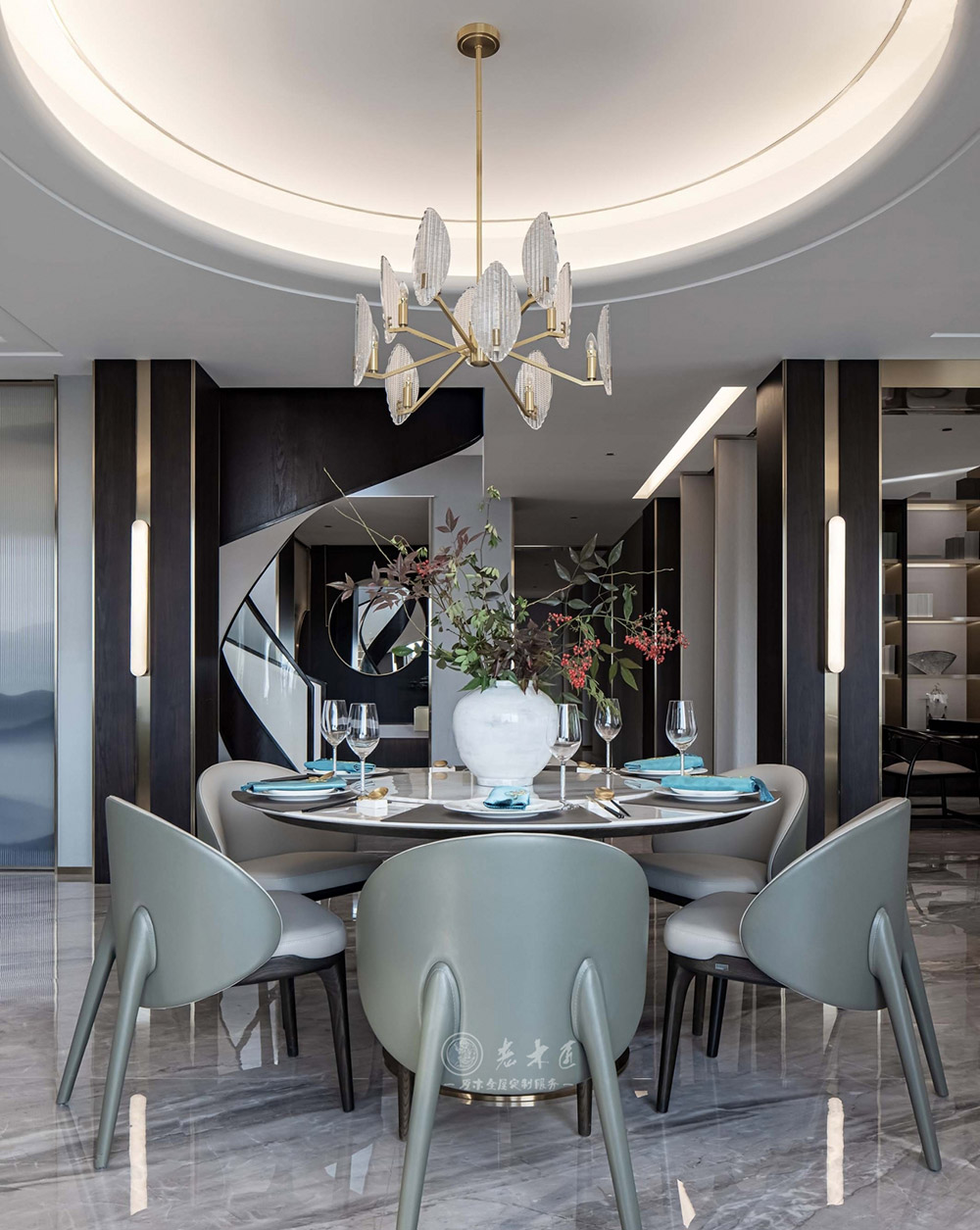 別墅輕奢新中式原木定制