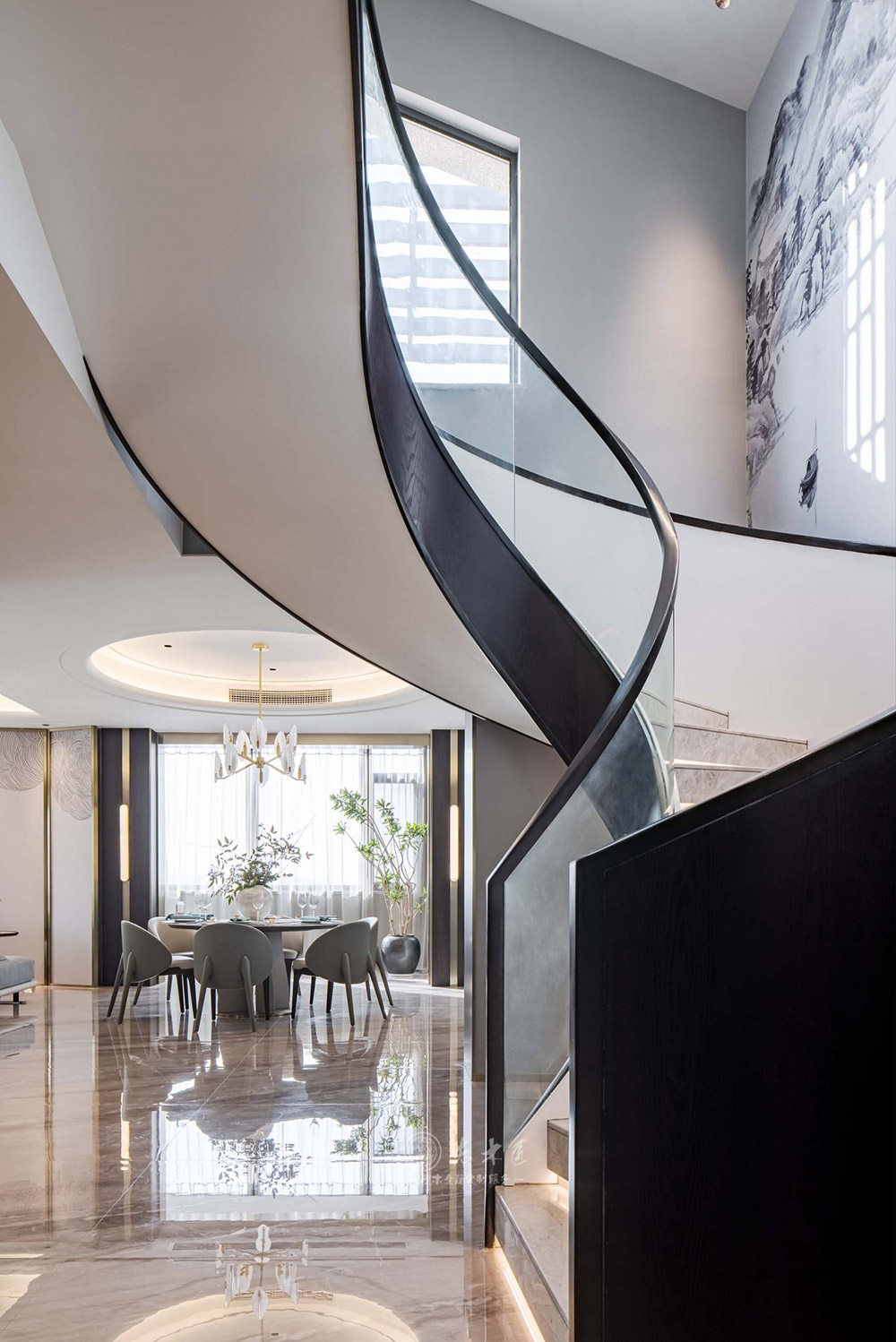 別墅輕奢新中式原木定制