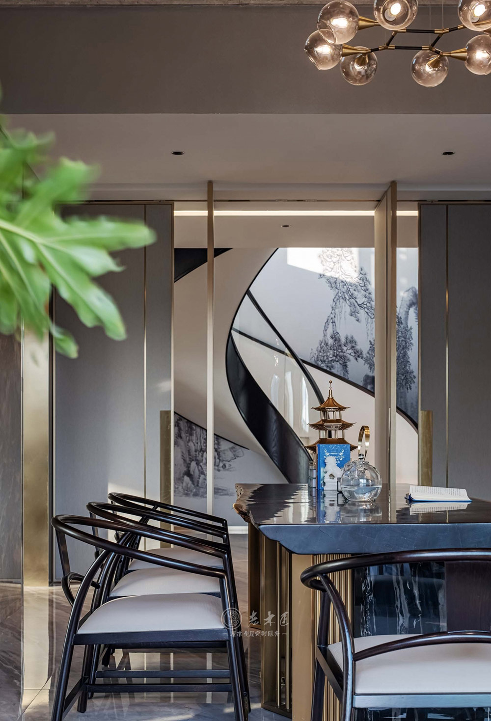 別墅輕奢新中式原木定制