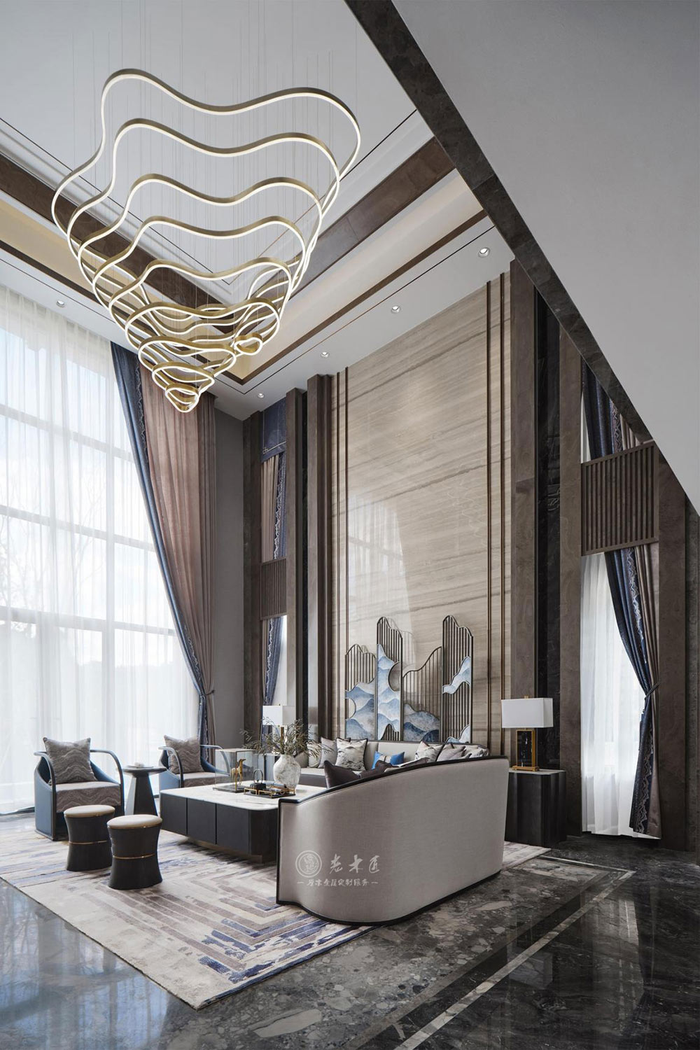 輕奢新中式家居別墅