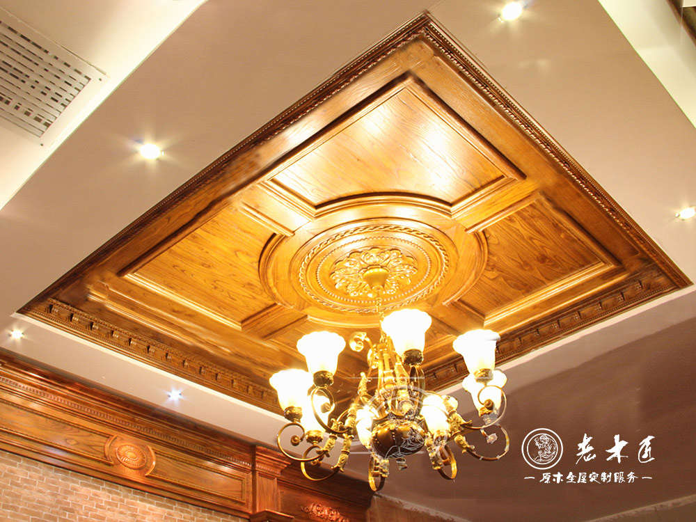 老木匠實(shí)木吊頂 歐式原木吊頂定制