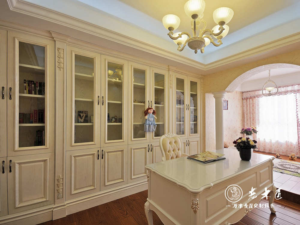 家庭實木書柜裝修效果圖