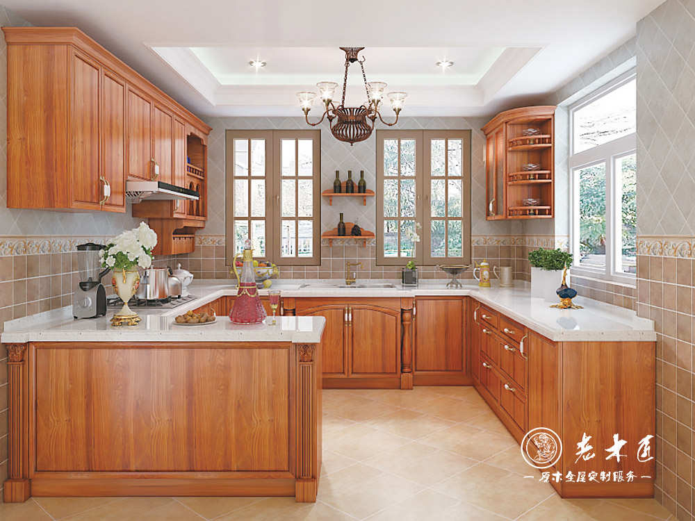 原木櫥柜圖片 實木櫥柜圖片