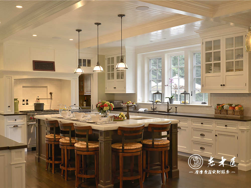 歐式櫥柜整體定制 原木櫥柜