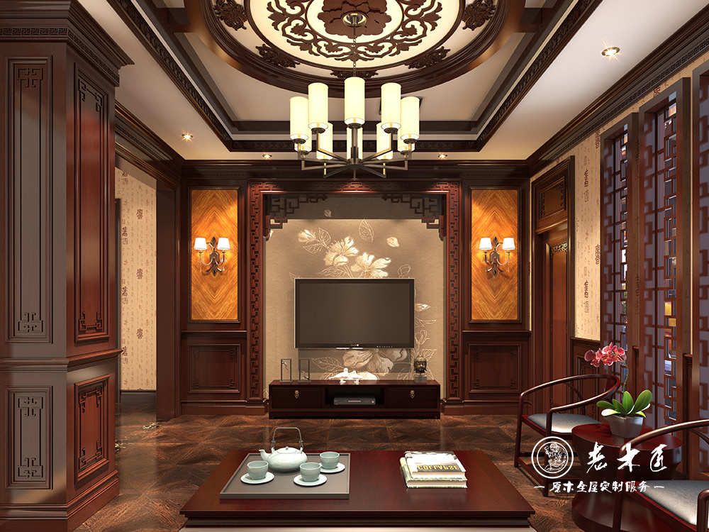 中式風格整木家居定制效果圖