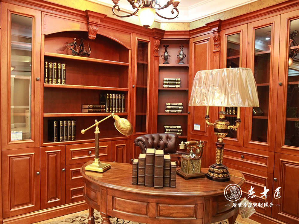 實(shí)木書柜圖片 實(shí)木整體書柜裝修圖片
