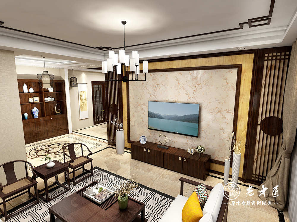 新中式裝修效果圖_實木新中式風格裝修