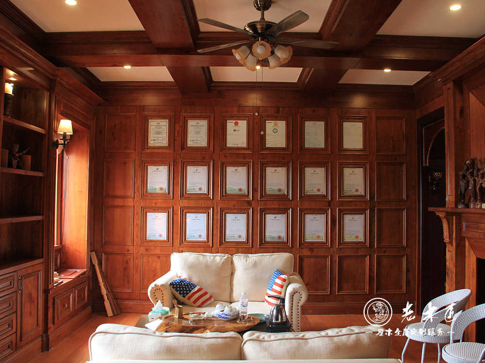 美式休閑廳設計效果圖_美式實木整裝圖片
