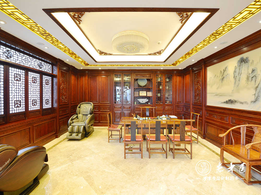 中式風格茶室效果圖_中式裝修效果圖欣賞