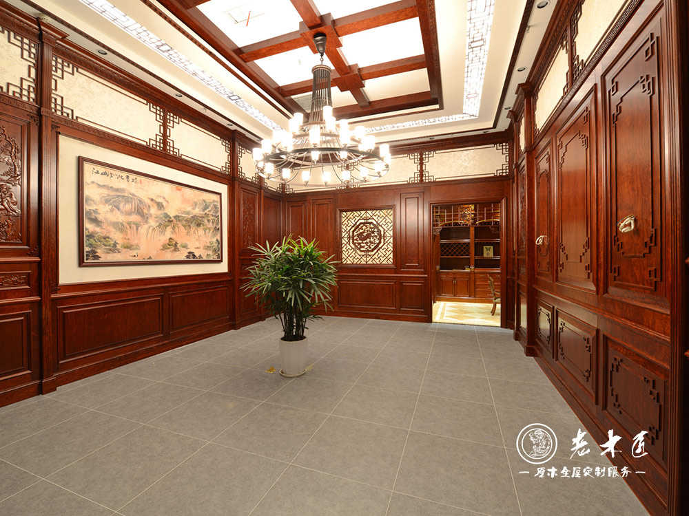 中式門廳效果圖_中式門廳裝修圖片