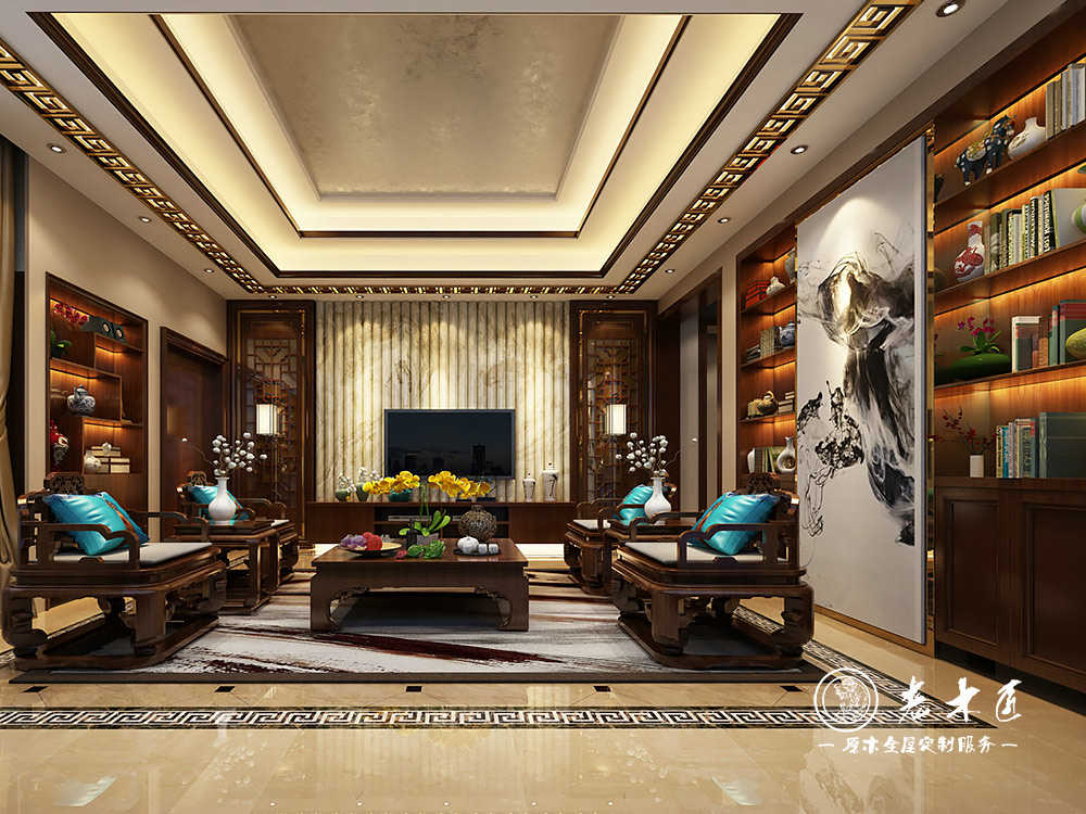 新中式風格裝修_新中式裝修效果圖客廳