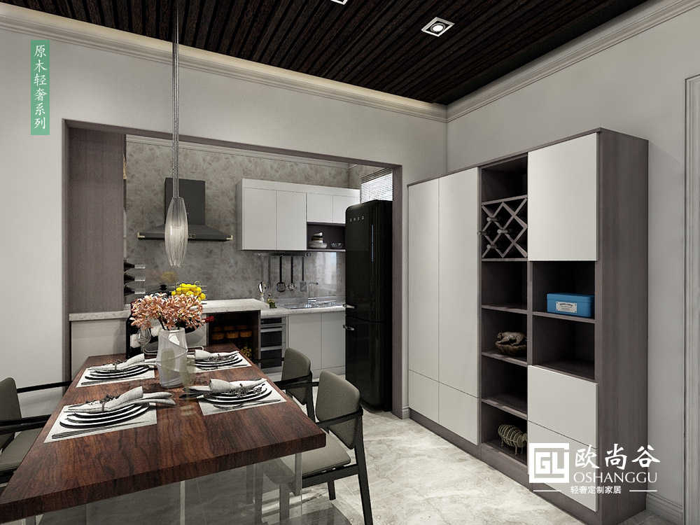 輕奢餐廳裝修效果圖_餐廳輕奢風(fēng)格