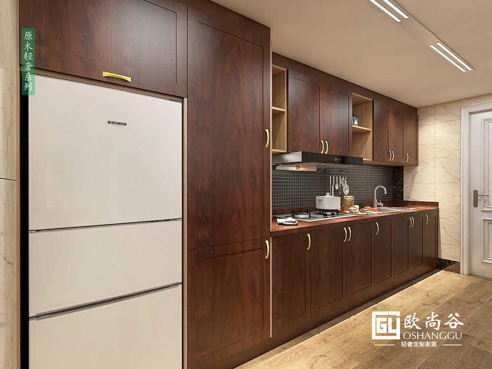 原木輕奢櫥柜_實木輕奢櫥柜