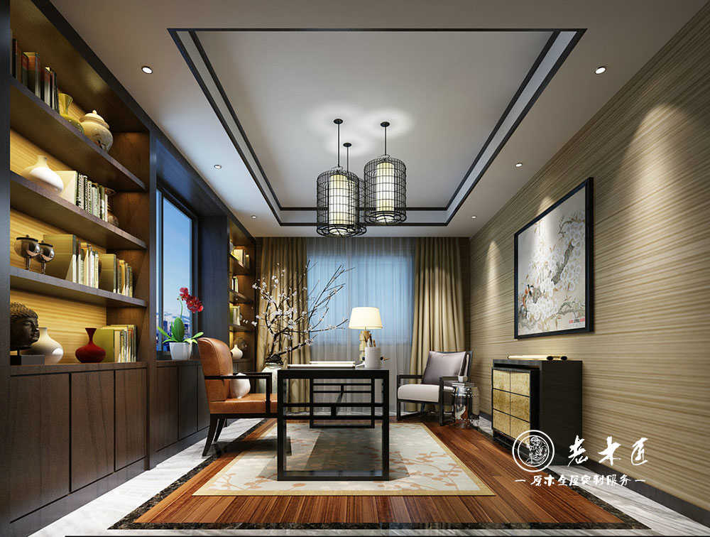 新中式書柜訂制_書柜訂制價格