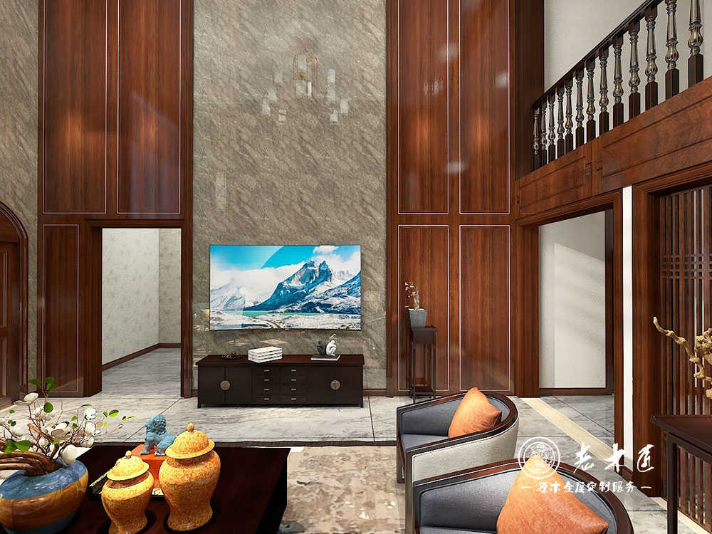 中式實木全屋定制效果圖_中式全屋整裝定制圖片