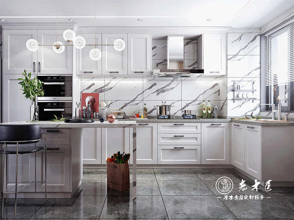 實木櫥柜定做圖片