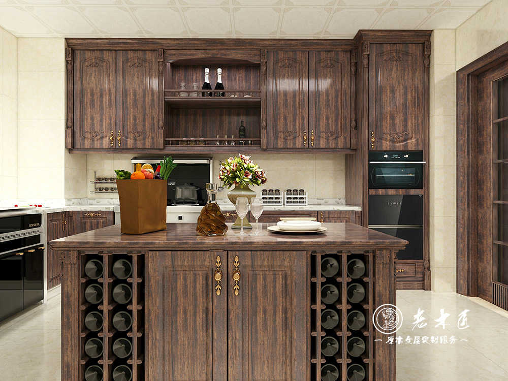 原木櫥柜定制效果圖大全