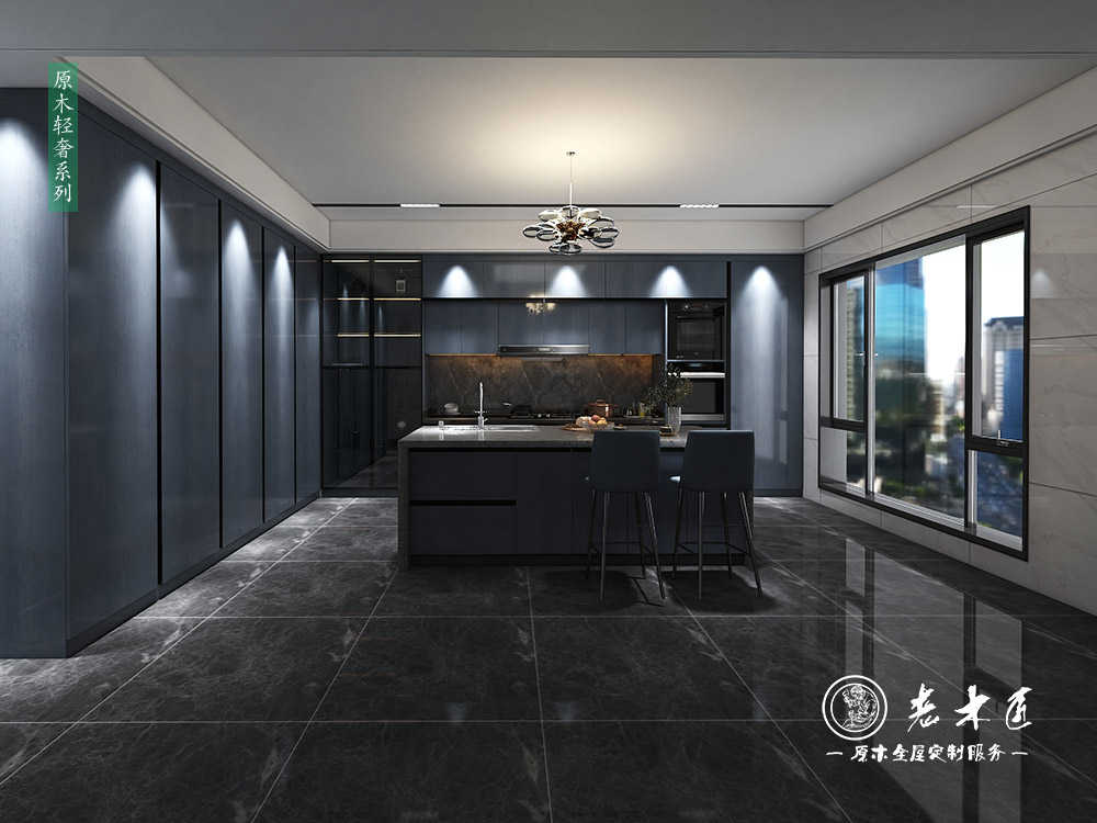 極簡輕奢廚房_極簡輕奢廚房效果圖