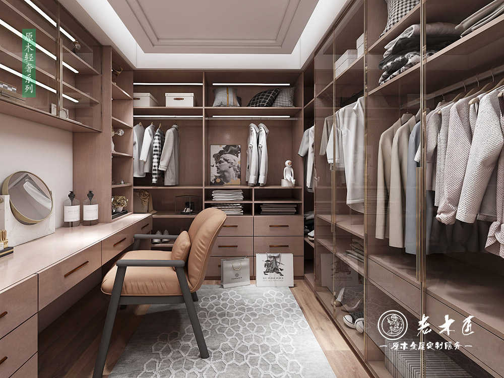 現(xiàn)代輕奢衣帽間_現(xiàn)代輕奢衣帽間效果圖